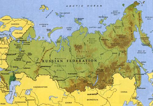 map of Russia