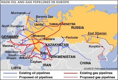 Oil and Gas pipelines in Russia